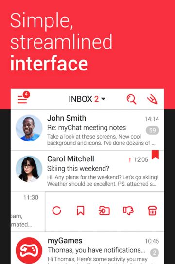 mymail - best free email app for android