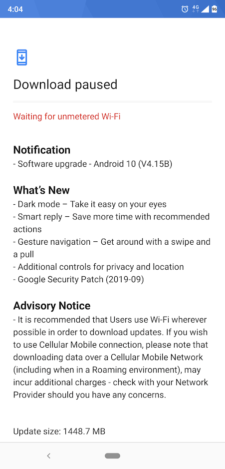 Android 10 Update