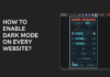Dark Mode Website